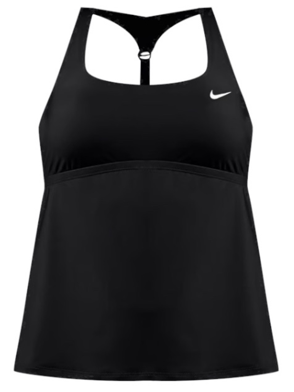 Nike | Black Scoop-Neck Tankini Swim Top with Supportive Straps